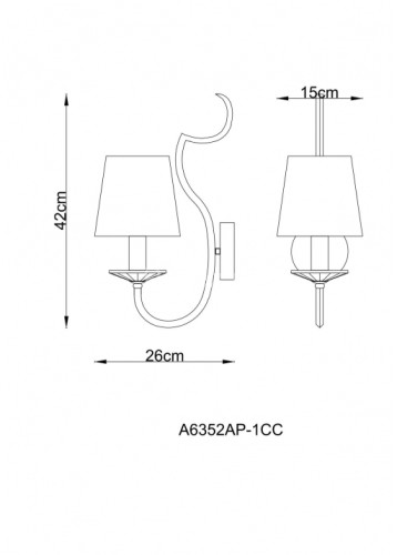 Бра Arte Lamp A6352AP-1CC