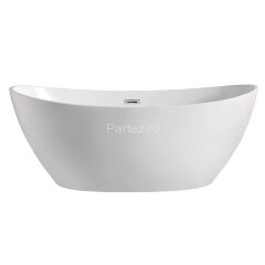 Ванна акриловая Azario GLASGOW 1800х800х665, свободностоящая, в комплекте с сифоном и металлической