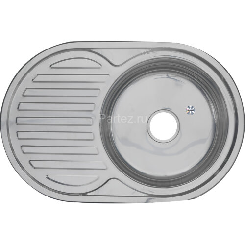 Мойка 7750 U MELANA 0,6/160 врезная овальная с сифоном (122 tb *10)