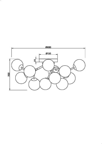 Потолочная люстра Maytoni MOD545CL-12B