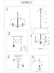 Подвесная люстра Newport 31505/C