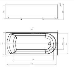 Ванна акриловая AZARIO ADELINA прямоугольная 150*75 см (AV.0010150)