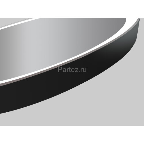 Зеркало AZARIO Aurora D600 с подсветкой, сенсорный выключатель с функцией диммера, алюминиевая черна