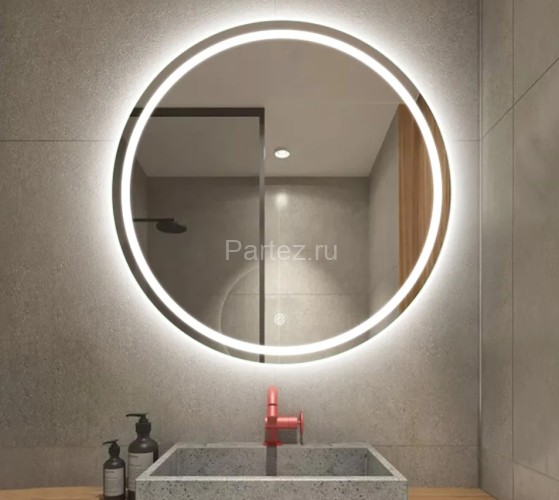 Зеркало AZARIO Classico Cerchio 800х800 влагостойкое с подсветкой, сенсорный выключатель с функцией