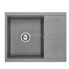 Кухонная мойка Aquaton Делия 65, серая (1A718632DE230)