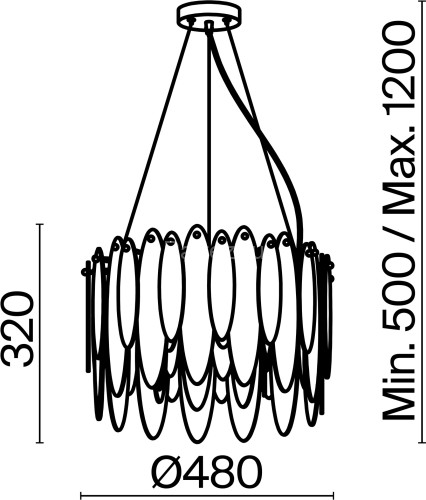 Подвесная люстра Freya FR5217PL-05FG