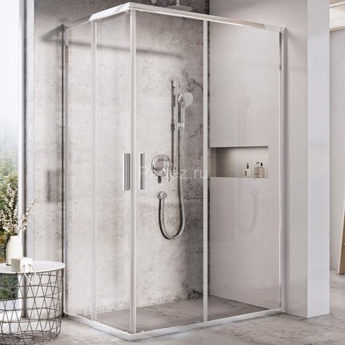 Душевая дверь Ravak раздвижная 90х195, толщина полотна 6мм универсальная, цвет профиля хром