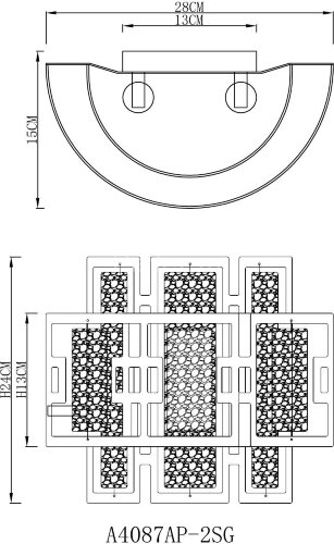 Бра Arte Lamp A4087AP-2SG