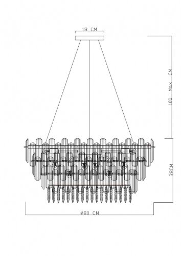 Подвесная люстра Divinare 3510/02 SP-18