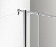 Душевая перегородка Azario CHICAGO 1000х1950 прозрачное стекло 8 мм, подвижная доп.перегородка 40 см, цвет профиля серебро (AZ-NAR6321 1000)