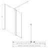 Душевая перегородка Azario CHICAGO 1000х1950 прозрачное стекло 8 мм, подвижная доп.перегородка 40 см, цвет профиля серебро (AZ-NAR6321 1000)