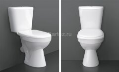 Унитаз-компакт КЕРАМИН Лаго Жесткое сиденье Алкапласт белый с1 (CS00077199)