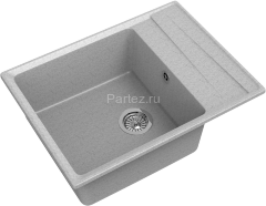 Кухонная мойка GRANFEST LEVEL 660L 660х500 1-чаша+крыло, серый