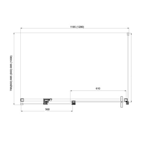 Душевое ограждение Azario VANCOUVER 1000х1200х2000 L, без поддона, прозрачное стекло 8 мм, цвет профиля серебро (AZ-NKF1131L 1000)