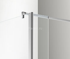 Душевая перегородка Azario CHICAGO 1100х1950 прозрачное стекло 8 мм, подвижная доп.перегородка 30 см, цвет профиля серебро (AZ-NAR6321 1100)