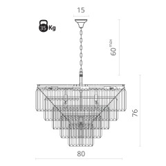 Подвесная люстра Divinare 3001/02 LM-13