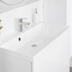 Комплект тумба Итана ICON 80 (800х451х588) подвесная, с раковиной CLARISSA 80, белый глянец (CS00090
