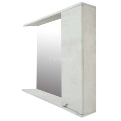 Зеркало-шкаф Loranto Florena 80 800х135х600 правый, светлый бетон (CS00086987)