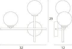 Бра Arte Lamp A3988AP-2AB