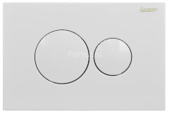 Кнопка смыва Loranto механическая, двойная, белый глянец