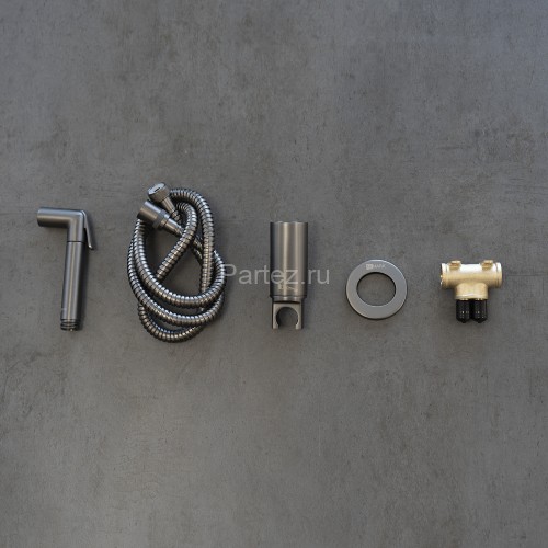 Смеситель Lemark Solo LM7171GM с гигиеническим душем, встраиваемый