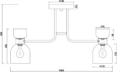 Потолочная люстра Freya FR5094PL-05G