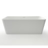 Ванна из искусственного камня Azario ESMONT 1700х780х530 свободностоящая белая матовая, с белым мато