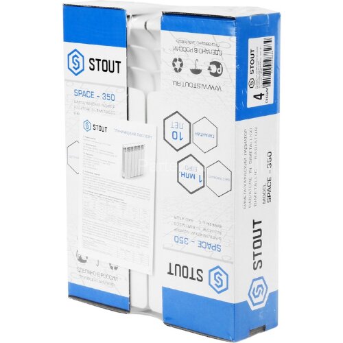 Радиатор биметаллический STOUT Space 350/90-04