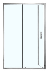 Душевое ограждение AZARIO 1200х800х2000, БЕЗ ПОДДОНА, прозрачное стекло 6 мм, открывание налево, цвет профиля серебро (AZ-ND1131 L 1200)