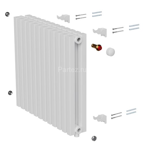 Дизайн-радиатор Royal Thermo Shift Q30 VC2050 - 08 секц. RAL9016