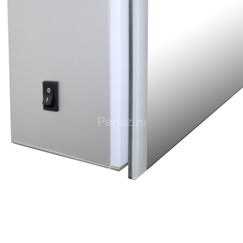 Зеркало-шкаф AZARIO Alliance 800х120х700 левый, с подсветкой, механическая кнопка, алюминиевый корпу