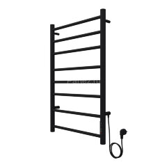 Полотенцесушитель электрический AZARIO PARMA 500/800 8 секций, диммер справа, черный (AZ10858B)