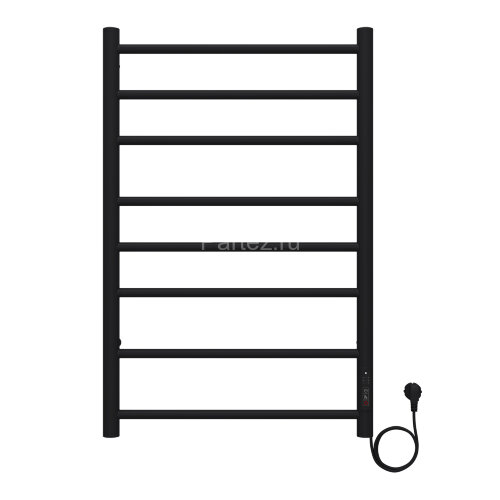 Полотенцесушитель электрический AZARIO PARMA 500/800 8 секций, диммер справа, черный (AZ10858B)