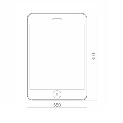 Зеркало AZARIO Адам 550х800 с LED-подсветкой и диммером, сенсорным выключателем (ФР-00001373)