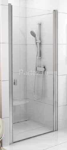 Душевая дверь Ravak CHROME распашная 80х195, толщина полотна 6мм универсальная, цвет профиля хром