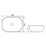 Раковина-чаша Azario 465x375x115 накладная, овальная, светлый мрамор (AZ-2185-M819)