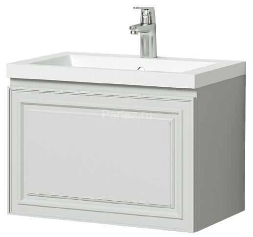 Комплект тумба Итана Verona 60 597х378х450 подвесная, с раковиной Natella 60, керамик (CS00080612)