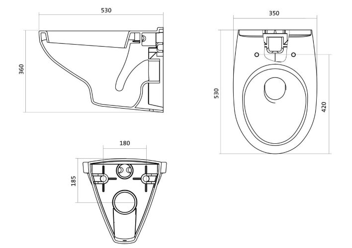 Пэк: Santek "Бореаль" подвесной унитаз с сиденьем SC + инсталляция + белая панель смыва (1.WH30.2.46